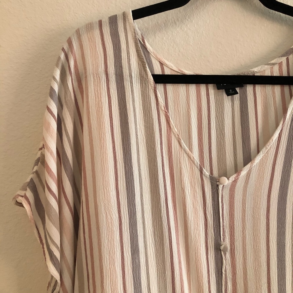 🌺 Torrid striped button down top